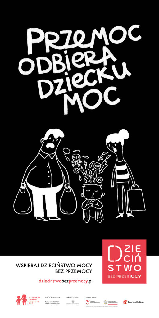 PLAKAT- PRZEMOC ODBIERA DZIECKU MOC dziecinstwobezprzemocy.pl